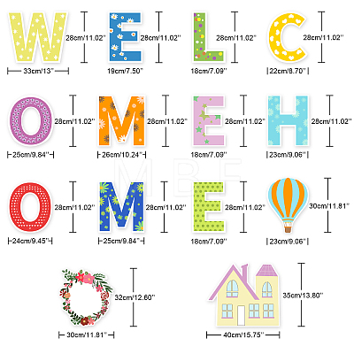 Plastic Yard Signs Display Decorations DIY-WH0248-027-1