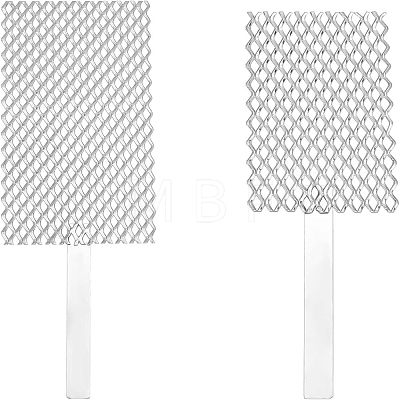 2Pcs 2 Style Platinized Titanium Anode Rhodium Jewelry Plating Tool Mesh TOOL-FH0001-40-1