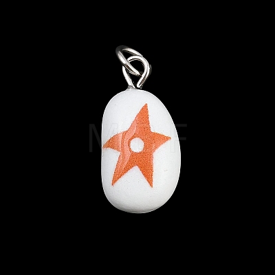 Brass Enamel Pendants KK-CBA10BC-03B-1