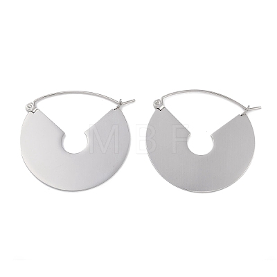 304 Stainless Steel Hoop Earrings EJEW-C105-05P-1