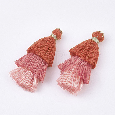 Polycotton(Polyester Cotton) Tassel Pendant Decorations X-FIND-T018-30-1