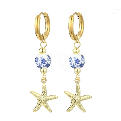 4 Styles Marine Theme 202 Stainless Steel Hoop Earrings EJEW-JE07004-1
