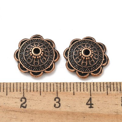 Tibetan Style Alloy Bead Caps TIBE-P003-81B-R-1