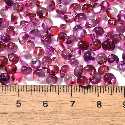 Transparent Baking Paint Glass Seed Beads SEED-P006-02B-13-1