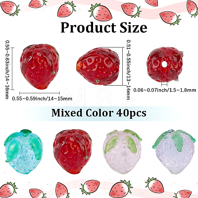 40Pcs Glass Beads GLAA-PA0001-62-1