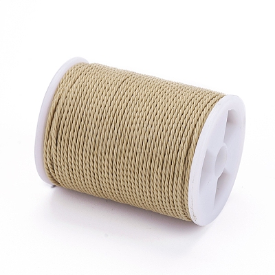 Round Waxed Polyester Cord YC-G006-01-1.0mm-20-1