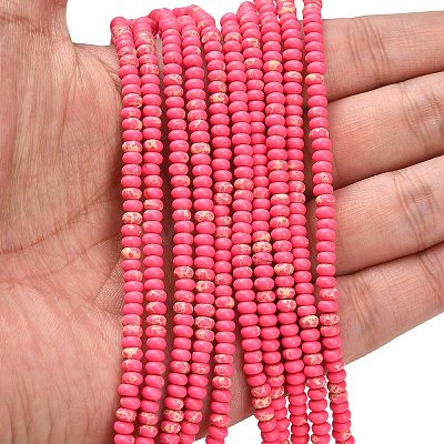 Synthetic Imperial Jasper Beads Strands G-L635-A09-4x2mm-06-1