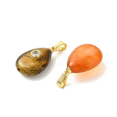 Natural Gemstone Pendants PALLOY-JF05945-1