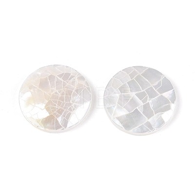Natural White Shell Cabochons BSHE-T014-49-1