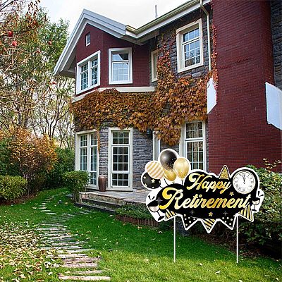 Plastic Yard Signs Display Decorations DIY-WH0248-023-1