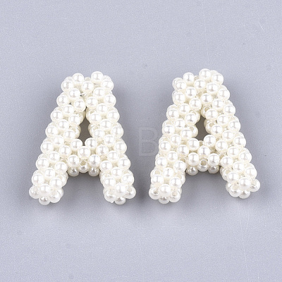 Handmade ABS Plastic Imitation Pearl Woven Beads FIND-T039-18-A-1