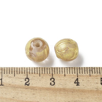 Handmade Gold Foil Glass Beads LAMP-P068-13D-1