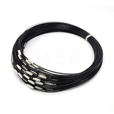 201 Stainless Steel Wire Necklace Cord X-TWIR-SW001-1-1