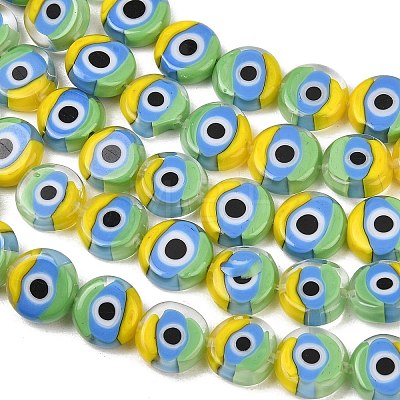 Handmade Evil Eye Lampwork Beads LAMP-C028-01A-02-1