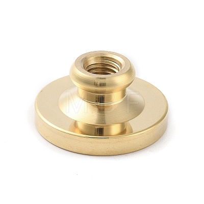 Golden Plated Brass Wax Sealing Stamp Head KK-K363-01G-10-1