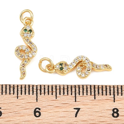 Brass Micro Pave Green Cubic Zirconia Pendants KK-Q085-04C-G-1