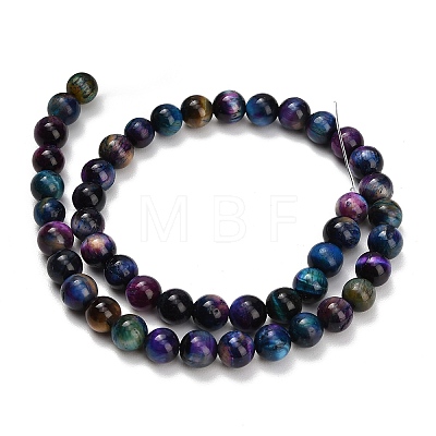 Natural Tiger Eye Beads Strands G-B133-A02-8mm-09-1