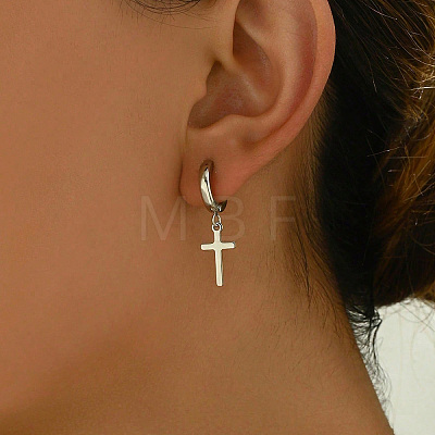 304 Stainless Steel Hoop Dangle Earrings for Women WY8990-1