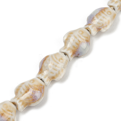 Handmade Porcelain Beads Strands PORC-P030-01A-12-1
