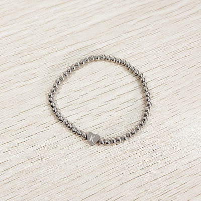 304 Stainless Steel Beads Stretch Bracelets for Women FS-WGC4F34-11-1