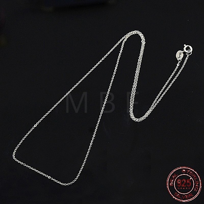 Rhodium Plated Sterling Silver Necklaces X-STER-M034-32A-1