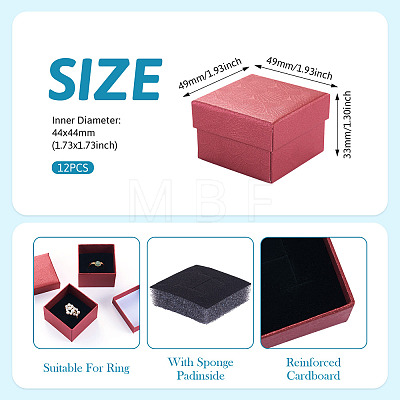 Shell Textured Paper Jewelry Ring Storage Gift Boxes CON-TAC0014-15A-1