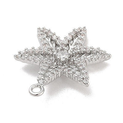 Brass Pave Clear Cubic Zirconia Pendants LS-KK-Z061-09P-02-1