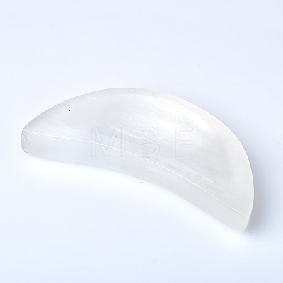 Moon Natural Selenite Figurines DJEW-PW0021-17-1