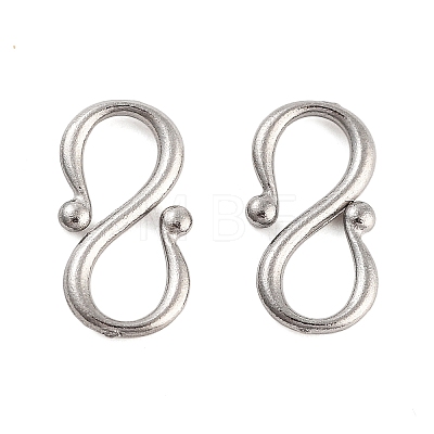 Non-Tarnish 304 Stainless Steel S-Hook Clasps STAS-L082-001P-02-1