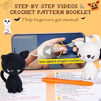 DIY Cat Crochet Knitting Beginner Kit PW-WG9BF43-03-1