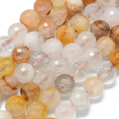 Natural Yellow Hematoid Quartz Beads Strands G-B165-A07-10mm-1