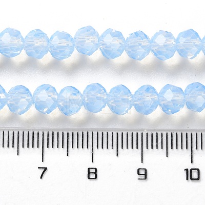 Baking Painted Transparent Glass Beads Strands DGLA-A034-J6MM-D01-1