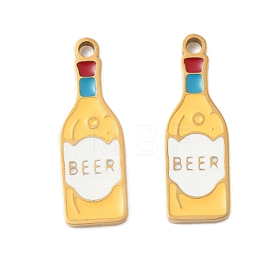 304 Stainless Steel Enamel Pendants STAS-G360-04G-01-1