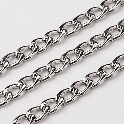 3.28 Feet 304 Stainless Steel Twisted Chains Curb Chains X-CHS-L015-26-1