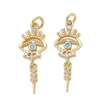 Brass Micro Pave Cubic Zirconia Pendants CU-CBAF0F8-17E-G-1