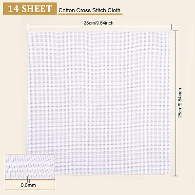 11CT Cotton Cross Stitch Fabric LS-DIY-WH0032-31B-01-1