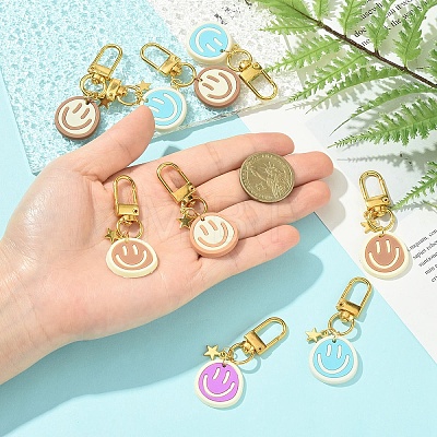 10Pcs 5 Styles PVC Plastic Pendant Decorations HJEW-YW00248-01-1