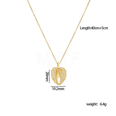 Brass Micro Pave Cubic Zirconia Openable Blank Locket Pendant Necklaces for Engraved Name FS-WG25E25-05-1
