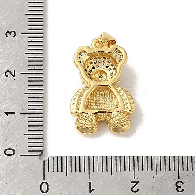 Rack Plating Brass Micro Pave Clear Cubic Zirconia Pendants KK-P268-05B-G01-1