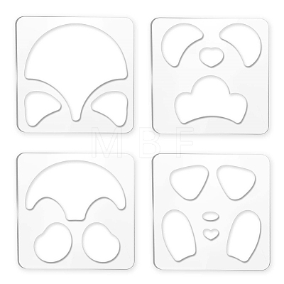 Acrylic Earring Handwork Template TOOL-WH0152-023-1