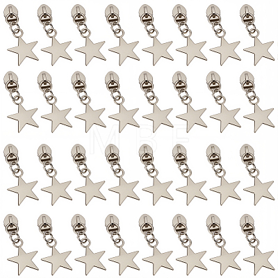 50Pcs Star Iron Zipper Sliders FIND-CY0002-21-1
