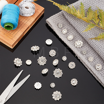 80Pcs 4 Style Alloy Rhinestone Shank Buttons DIY-GA0003-58-1