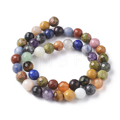 Natural Mixed Gemstone Beads Strands G-F668-28-8mm-1