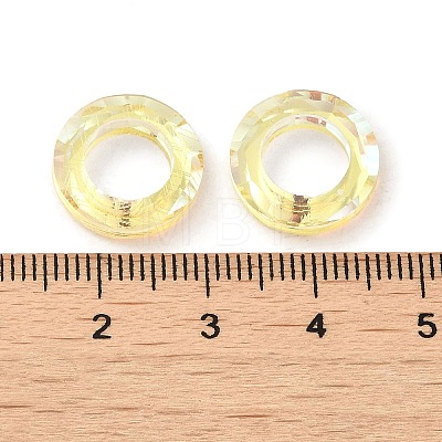 Electroplate Transparent Glass Linking Rings GLAA-F126-01A-1