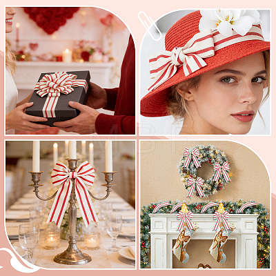 Polyester Stripe Ribbon OCOR-WH0109-368D-1