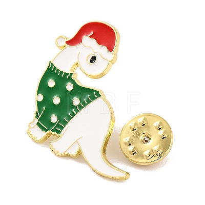 Christmas Theme Dinosaur Enamel Pins JEWB-M043-02D-1