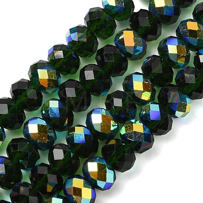 Electroplate Transparent Glass Beads Strands EGLA-A046-01C-18-1