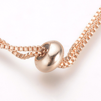 Brass Box Chain Slider Bracelet Making KK-Q675-05-1