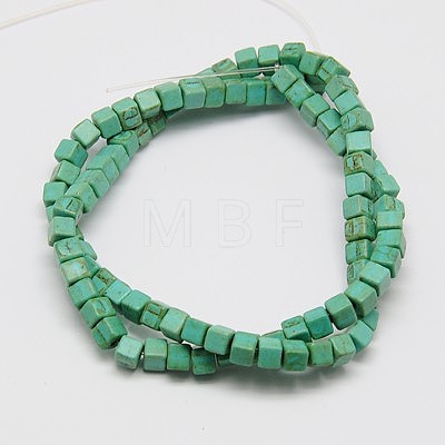 Synthetic Turquoise Beads Strands TURQ-G108-8x8mm-03-1
