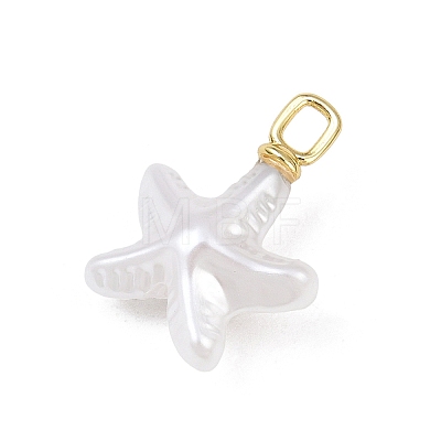 Brass & ABS Plastic Pearl Pendants PL-CBAEB37-01A-G-1